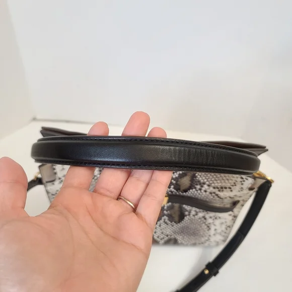 Tory Burch | Lee Radziwill Snake Embossed Small Double Bag in Aspen Multi - Picture 6 of 16